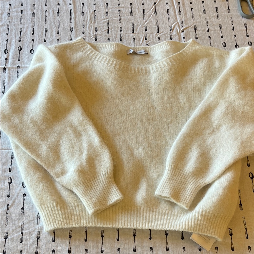 Motivi Women's Angora Blend Cream Sweater